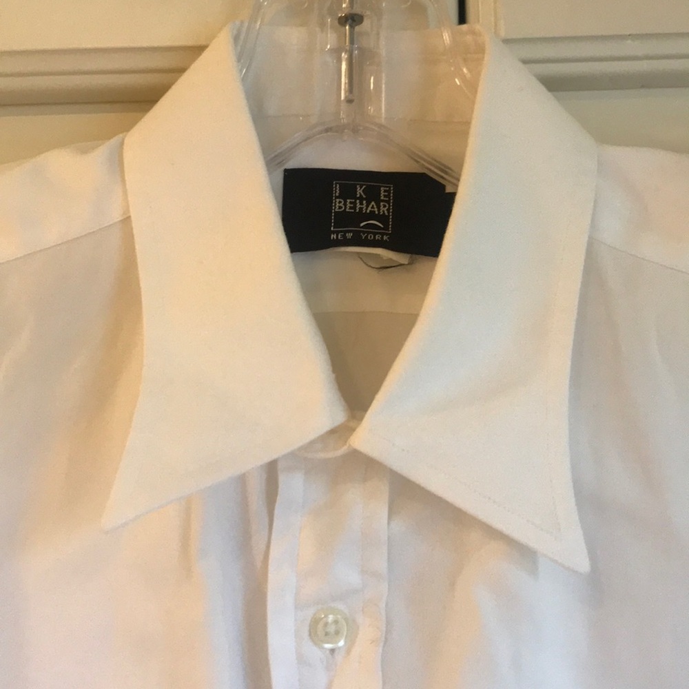 Ike Behar size 18 long sleeved white dress shirt